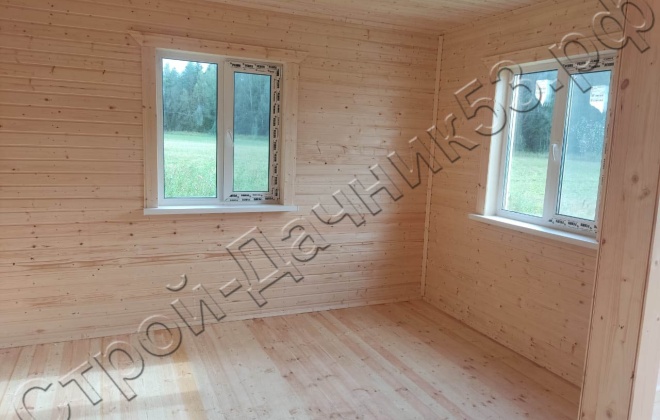 4 Каркасно-щитовой дом Д-59, 6x6м, 69.8 М², Московская область, Шаховской район, деревня Рябинки (17)